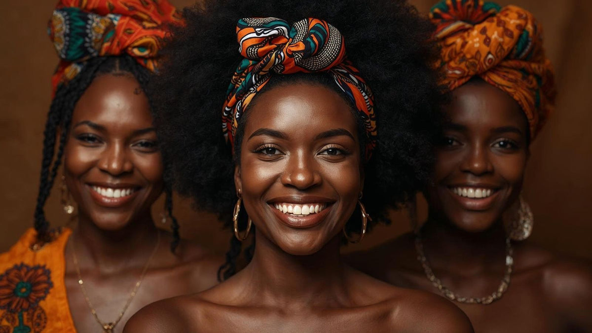 3 African women smiling 