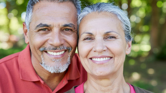 smiling older couple