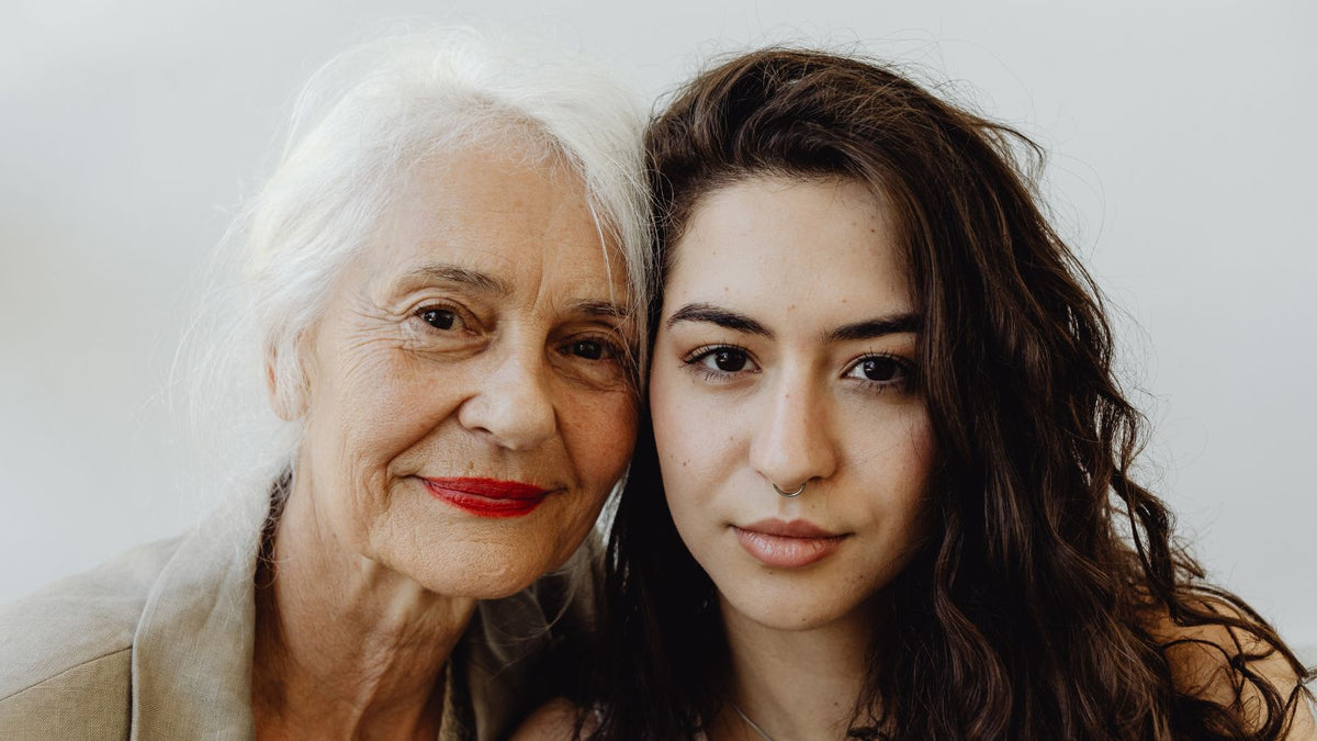 Adult woman and her older mother