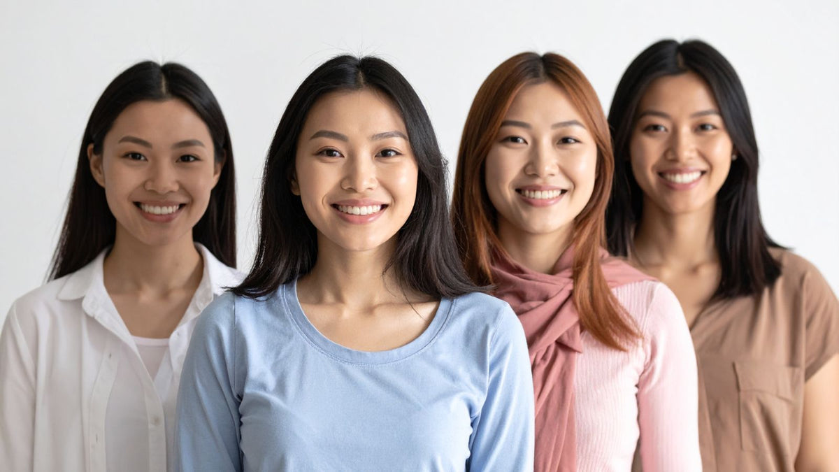 asian women looking into the camera