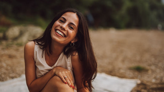middle aged woman smiling 