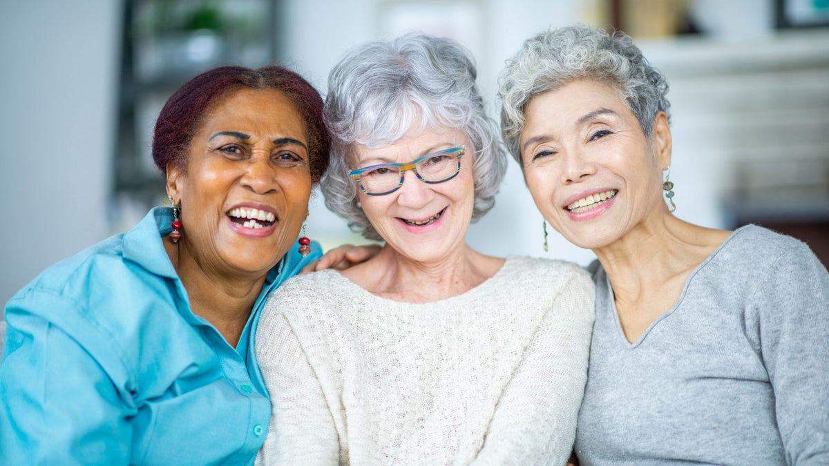 three mature women in their Golden Years