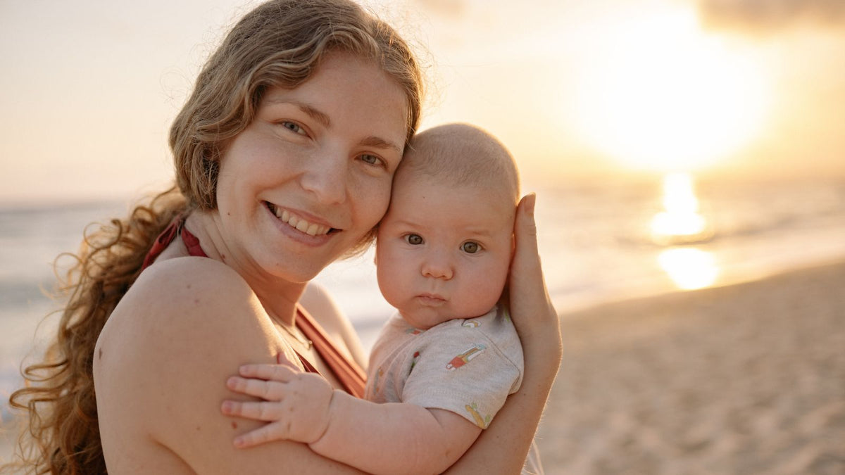 Woman with her baby