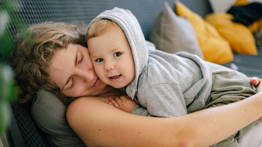 older couple cuddling