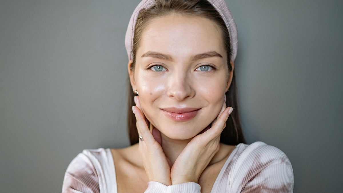 Woman with skincare on face that includes propanediol