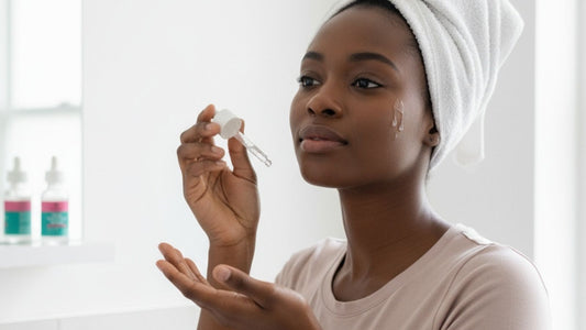 woman applying deep hydration serum