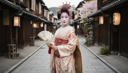 Geisha with rice facial 