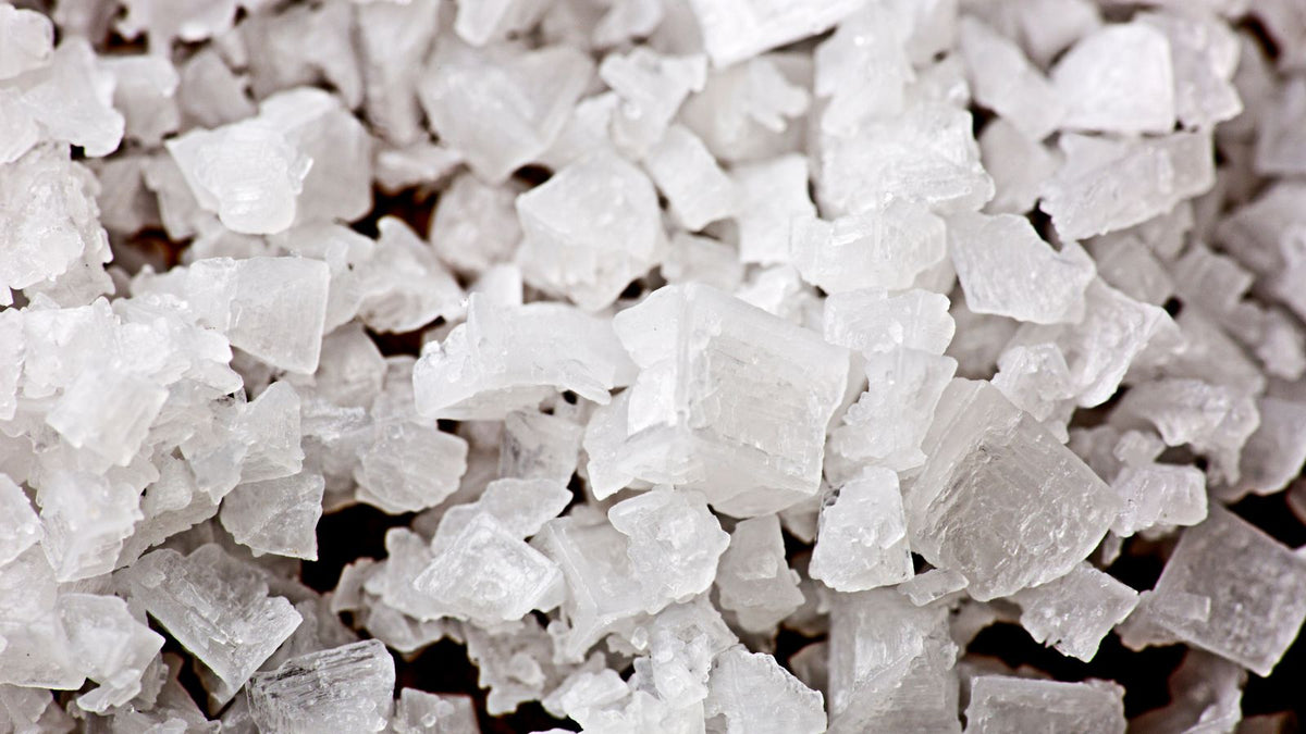 sea salt crystals up close