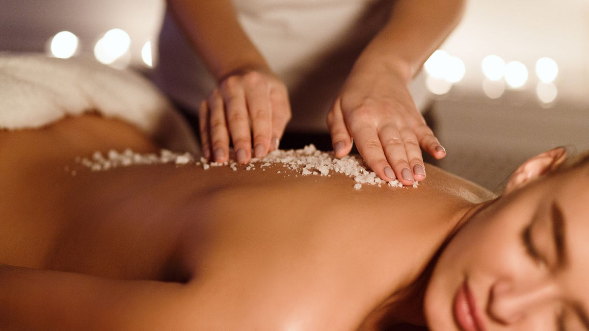 Image of woman getting a spa treatment on her back